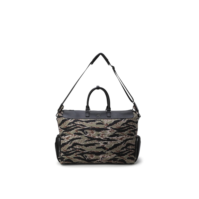 ANEW GOLF Uni Camo Pattern Boston Bag - Black