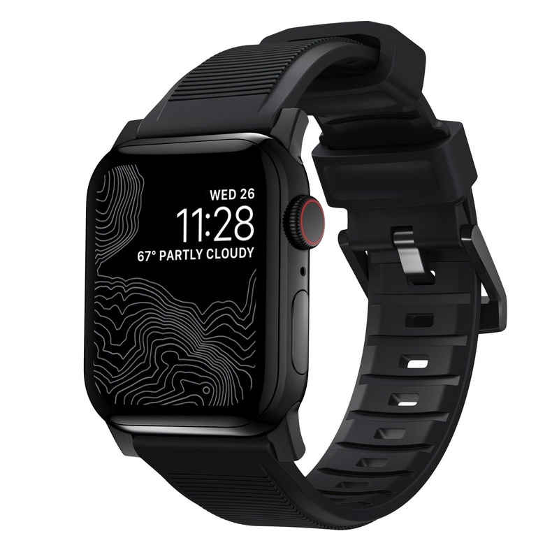 Nomad Rugged Band for All Apple Watch Series (49/46/45/44/42mm) - Black Hardware