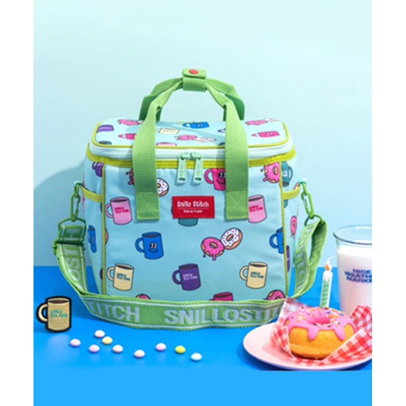 SNILLO STITCH Daily Picnic Cooler Bag Donut - Mint