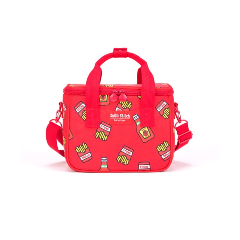 SNILLO STITCH Lunch Bag Shoulder Strap Tomato - Red