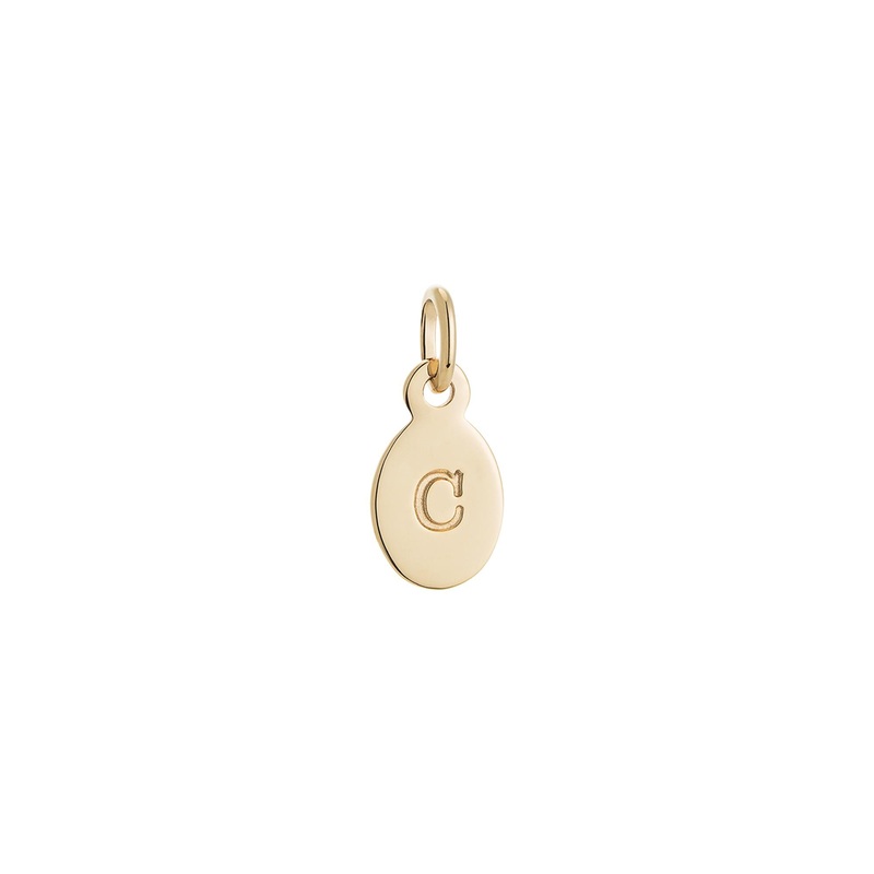 Kirstin Ash Initial Charm w/ 18K Gold Vermeil - C