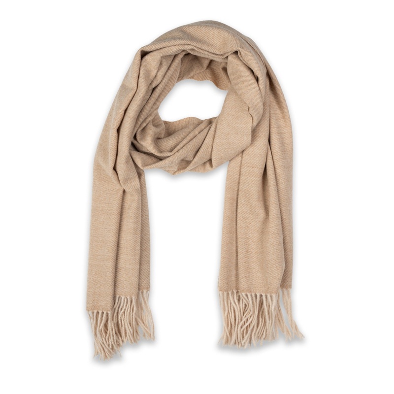 Mocha Classic Twill Scarf- Beige