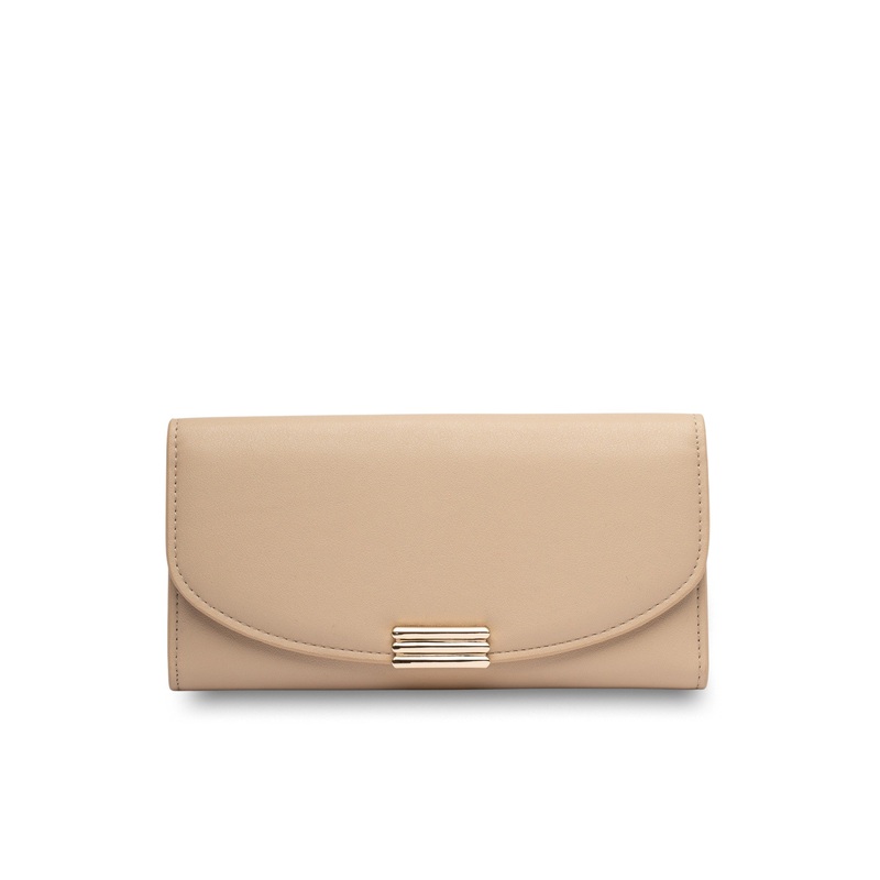 Mocha Daisy Long Wallet - Sand