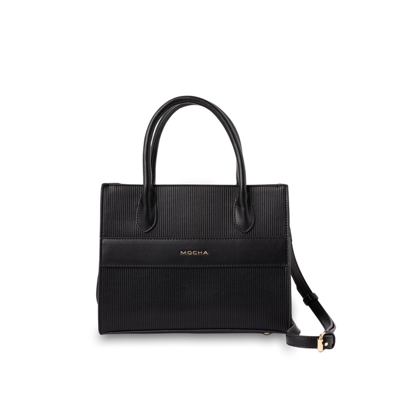 Mocha Penelope Small Tote - Black