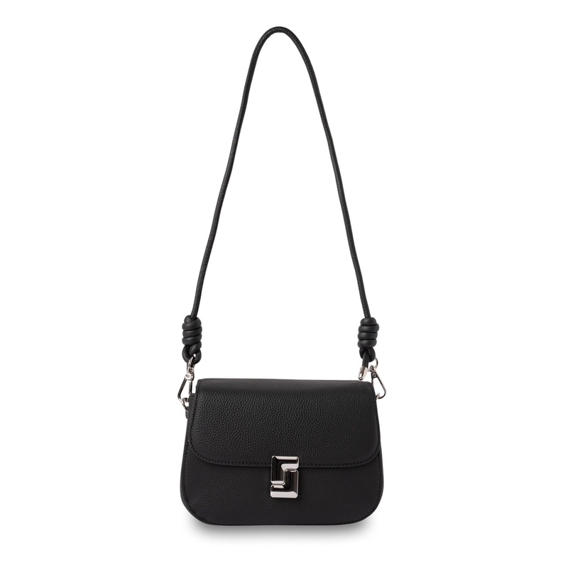 Mocha Sonya Leather Crossbody Bag - Black