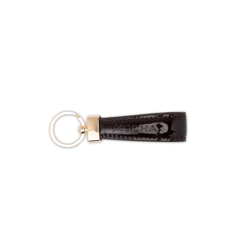 Mocha Willow Patent Key Ring - Espresso