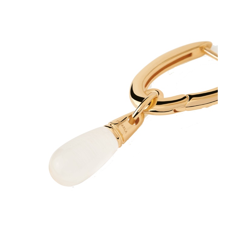 PDPAOLA Rock Crystal Jupiter Single Hoop - Gold