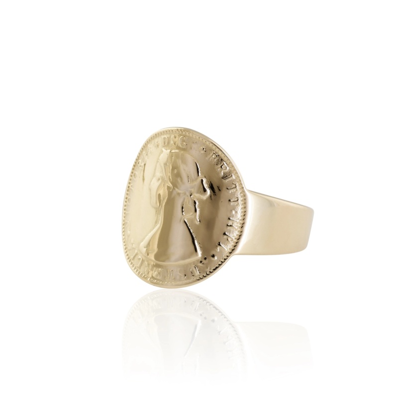 Von Treskow 9CT Gold Mini Curved Ring