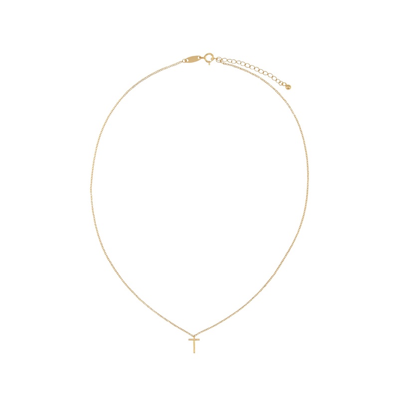 Elly Lou Timeless Initial Necklace - T- Gold