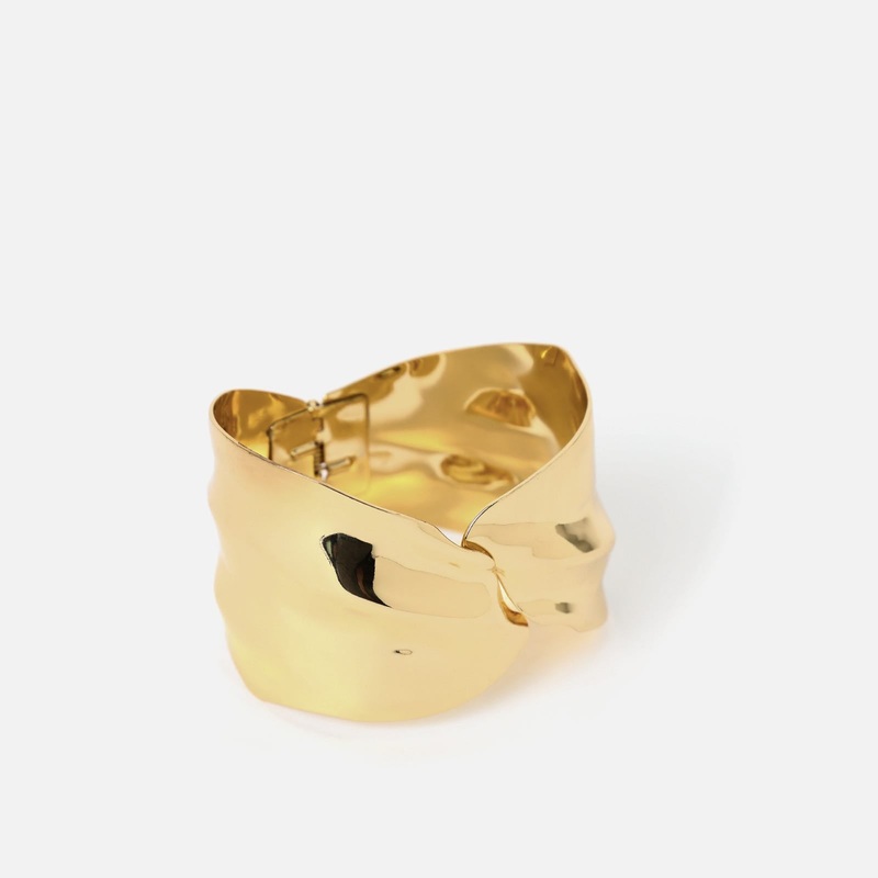 Kiva pulsera rgida dorada