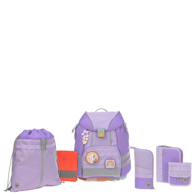Lssig School Set Flexy Unique - Schulranzen Set 7tlg. (Violet/Lavender)