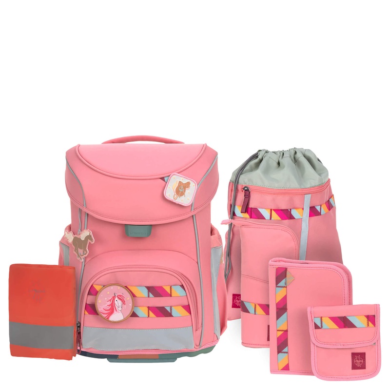 Lssig School Set Slim Unique - Schulranzen Set 7tlg. (Pink)