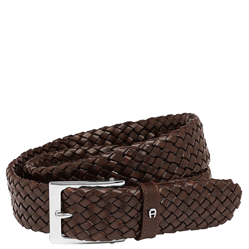 Aigner Business Belt - Grtel 35 mm Flechtgrtel Leder (ebony, 105)