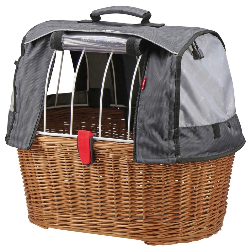 KLICKfix Doggy Basket Plus 40 - Hundefahrradkorb (Korbklip) 52 cm (brown/grey)