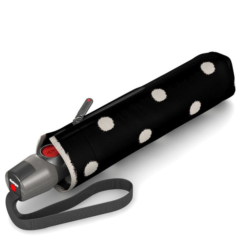 Knirps T.200 M Duomatic - Taschenschirm Regenschirm (dot art black)