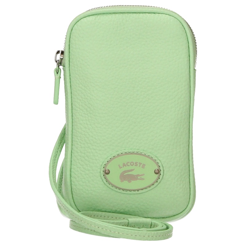 Lacoste Origin Croc - Handytasche mit Kontrast-Krokodil 17 cm (asch)