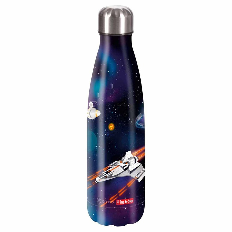 Step by Step Isolierte Edelstahl - Trinkflasche 500ml (Starship Galactus)