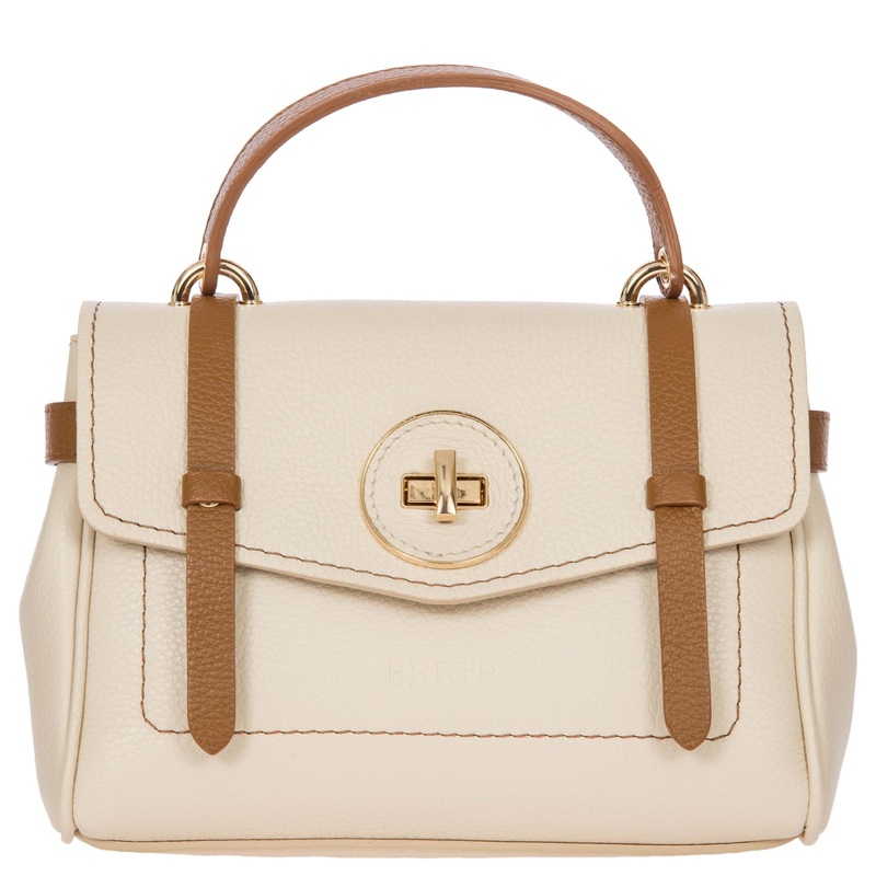 Brics Ninfea - Henkeltasche 25 cm (cream/caramel)