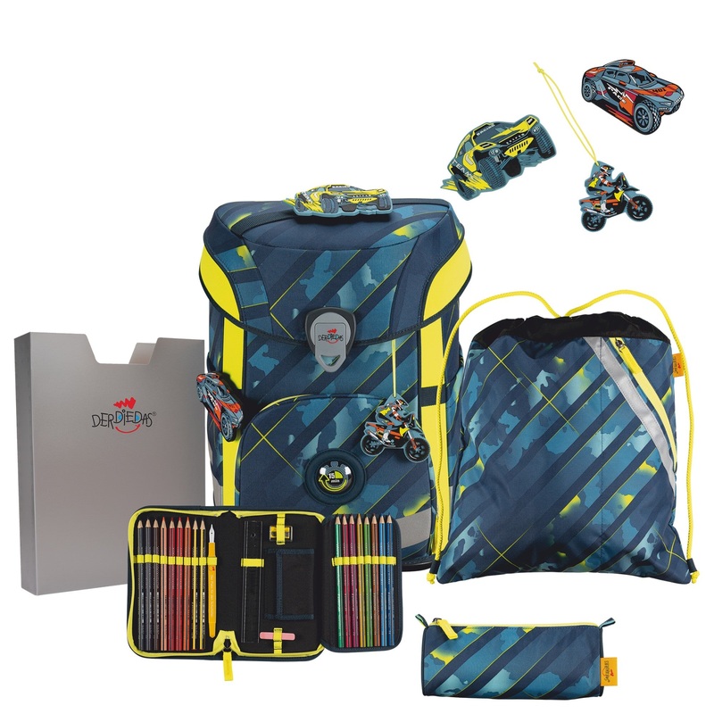 DerDieDas ErgoFlex Easy - Schulranzen Set 5tlg. 950 g (Speed Challenge)