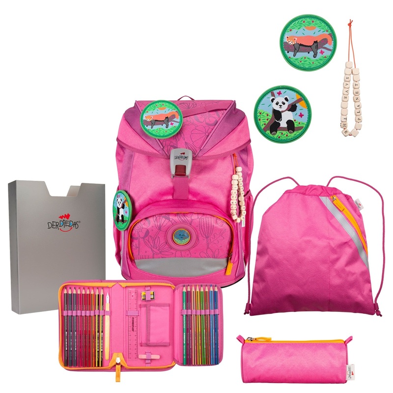 DerDieDas ErgoFlex Exklusiv ECO - Schulranzen Set 5tlg. 800g (Pink Planet)