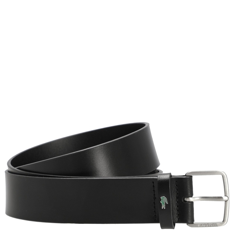 Lacoste Accessoire - Grtel 4 cm Leder (black, 115 cm)
