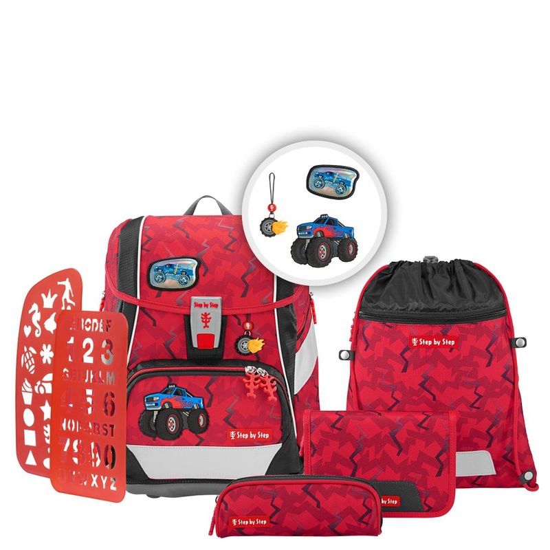 Step by Step 2in1 Plus - Schulranzen Set 6tlg. (Monster Truck Rocky)