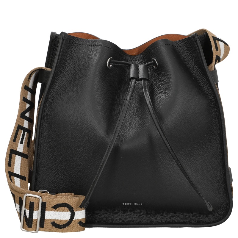 Coccinelle Raquel - Beuteltasche 31 cm (noir/cuir)