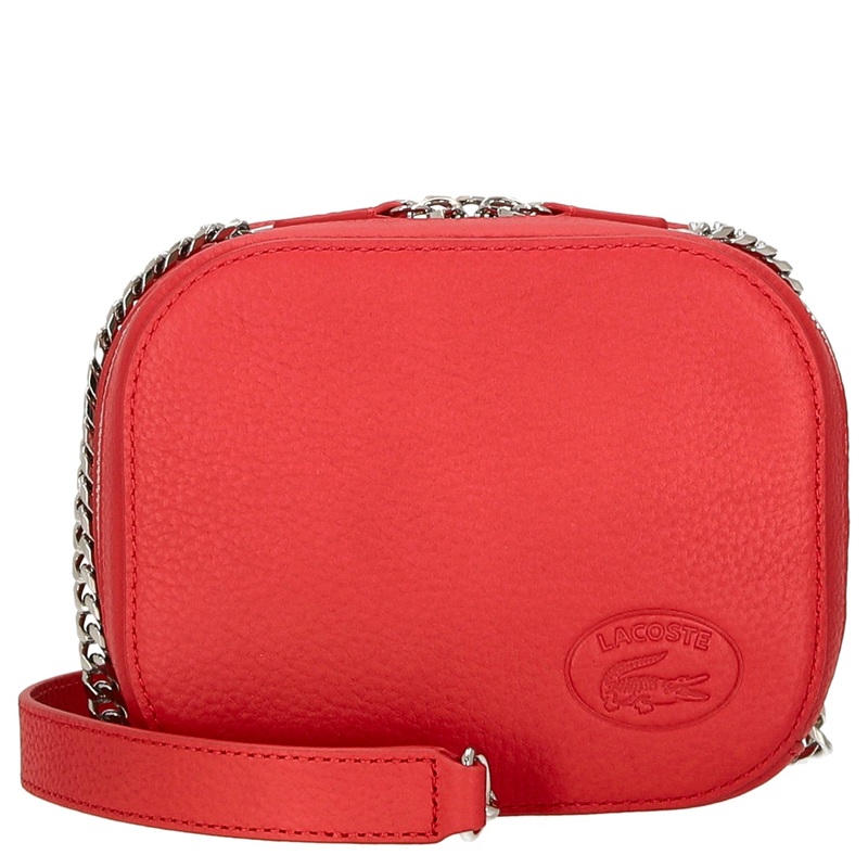 Lacoste Croco Crew - Umhngetasche Leder 16 cm (pompier)