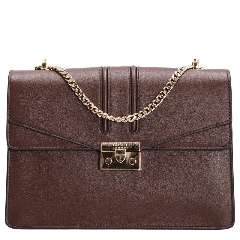 Seidenfelt Roros Big - Schultertasche 28 cm (oxblood/gold)