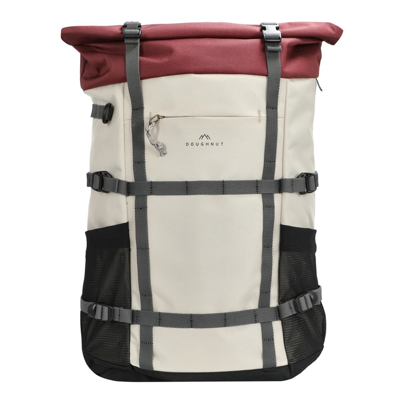 Doughnut Paratrooper Reborn - Rolltop Rucksack 14" 67 cm erw. (stone x wine)