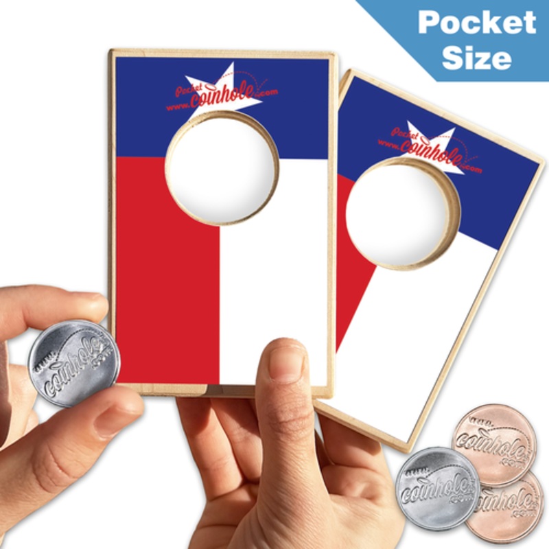 Texas Flag Pocket Coinhole Set