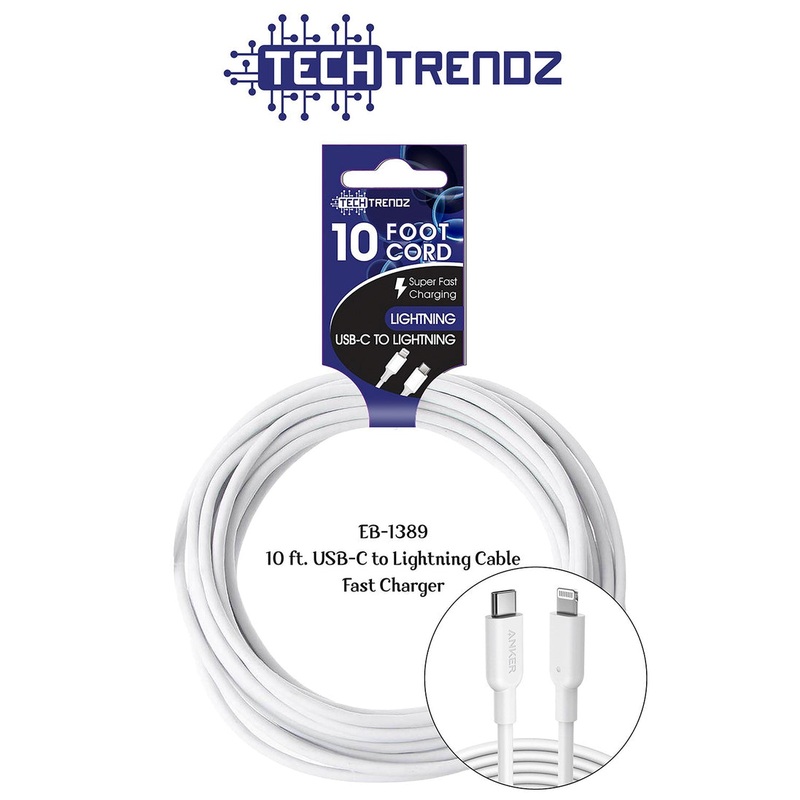 10ft Cable USB-C to Lightning