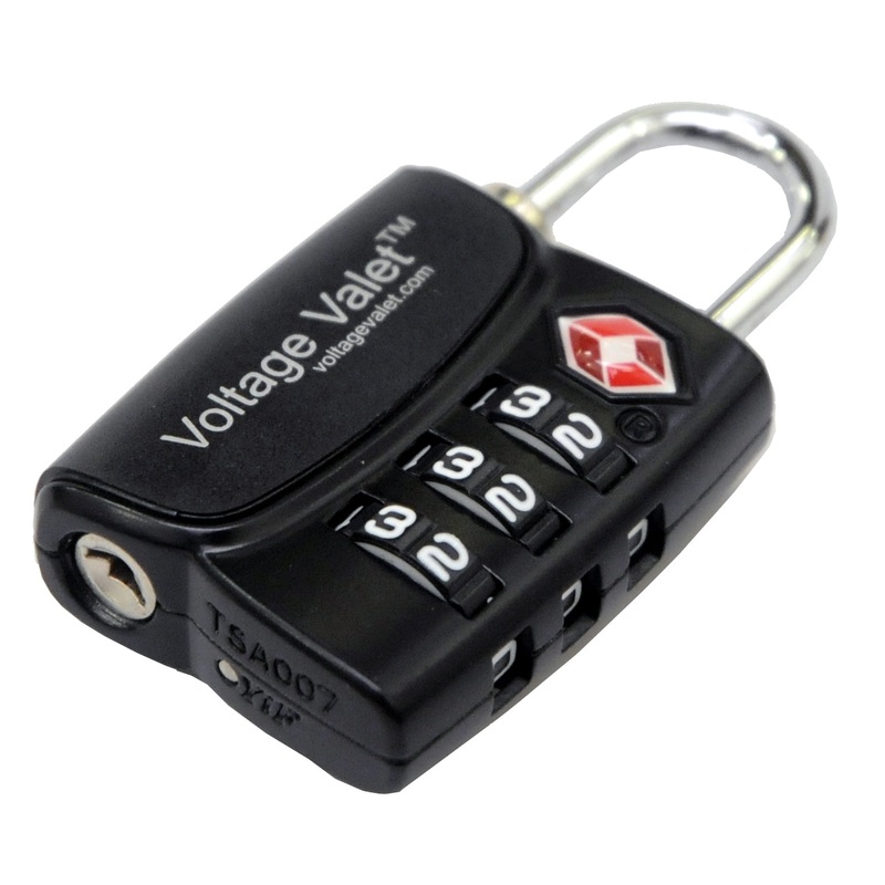 3 Dial TSA Indicator Combo Lock Black