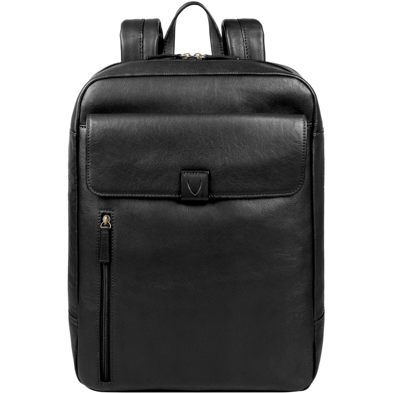 Aiden Leather Backpack-black