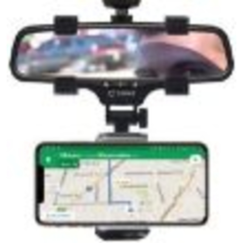 Car Rear View Mirror Phone Mount