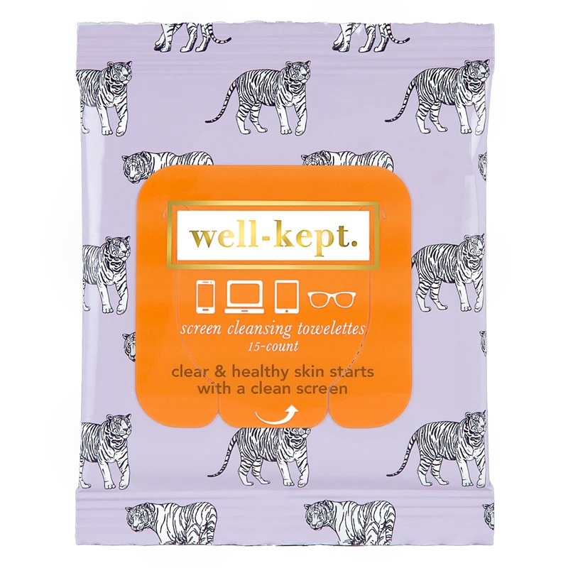 well-kept Screen Cleansing Towelettes - Tiger Pose