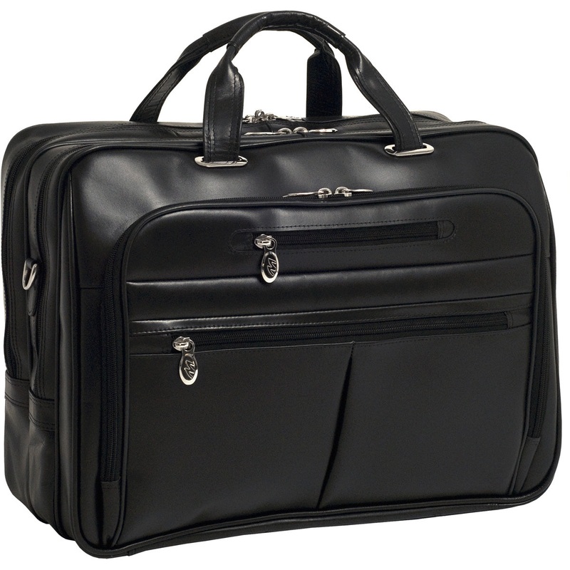 Mcklein R Series Rockford Leather Flythrough 17In Laptop Case