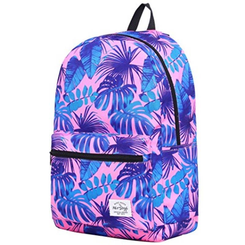 HotStyle TRENDYMAX Backpack for School Girls & Boys, Durable and Cute Bookbag with 7 Roomy Pockets, TropicalPink