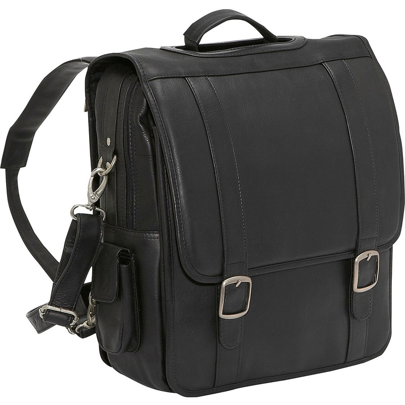 Ledonne Leather Convertible Laptop Backpack/Brief