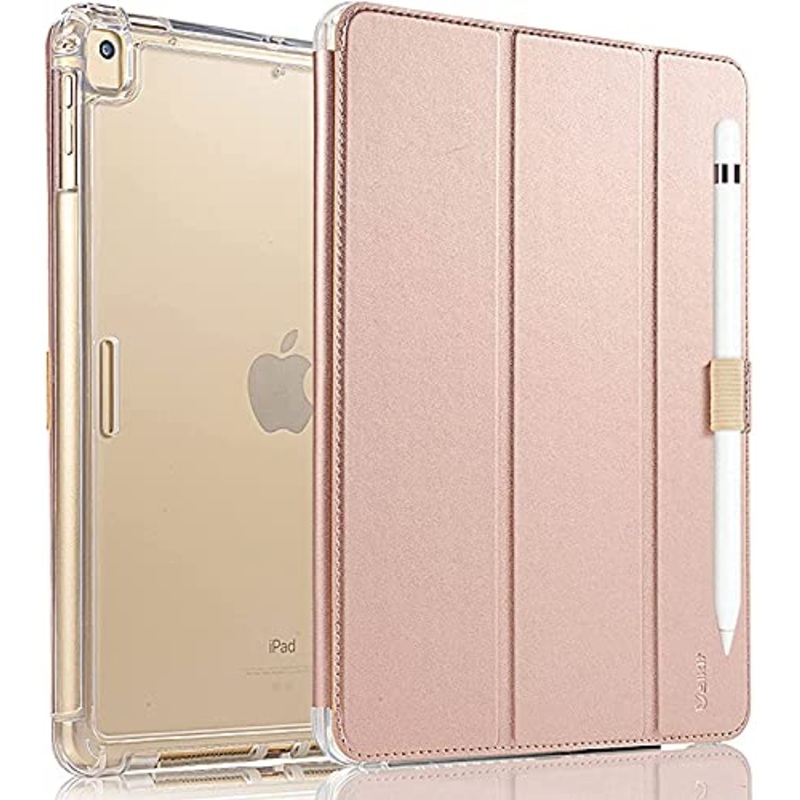 Valkit iPad Mini 5th Generation 2019 Case, iPad Mini 4 Case,Shockproof Protective Smart Folio Stand Protective Heavy Duty Rugged Impact Resistant Armor Cover[with Auto Sleep/Wake], Rose Gold