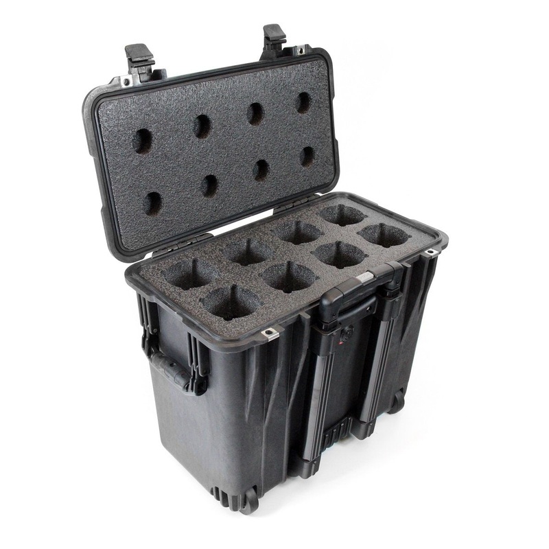 CasePro CP-WINE-8B Wine Carrier with Wheels, 8 Bottles, Black