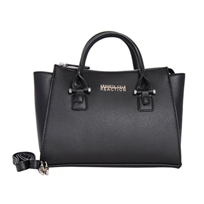 Kenneth Cole REACTION KN1550 Magnolia Handbag Top Handle Messenger Crossbody Shoulder Bag (Black)