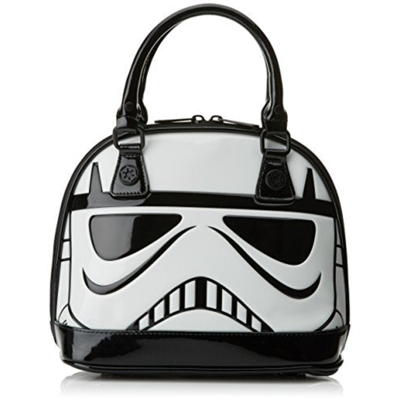 Loungefly x Star Wars Stormtrooper Patent Mini Dome Bag, Black/White
