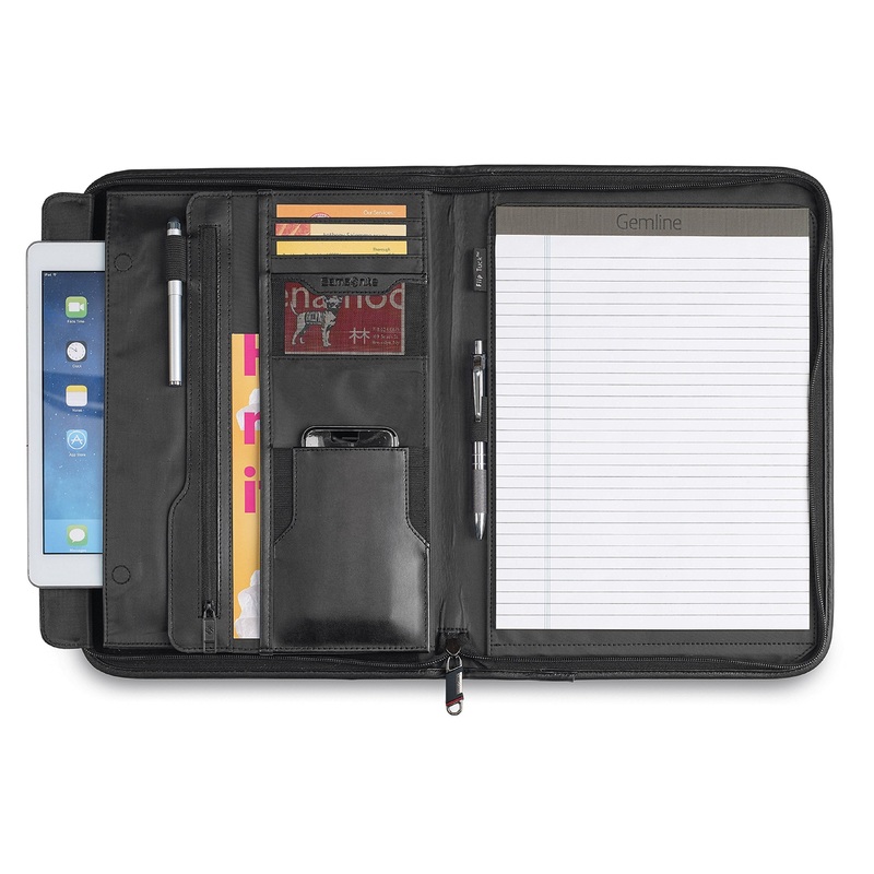 Samsonite Parker Executive Leather Padfolio w/ Interior scratch-resistant pocket