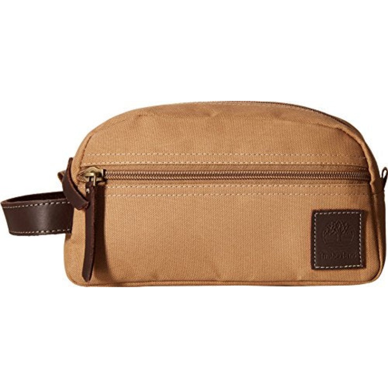 Timberland Wallets Classic Canvas Travel Kit (Khaki)