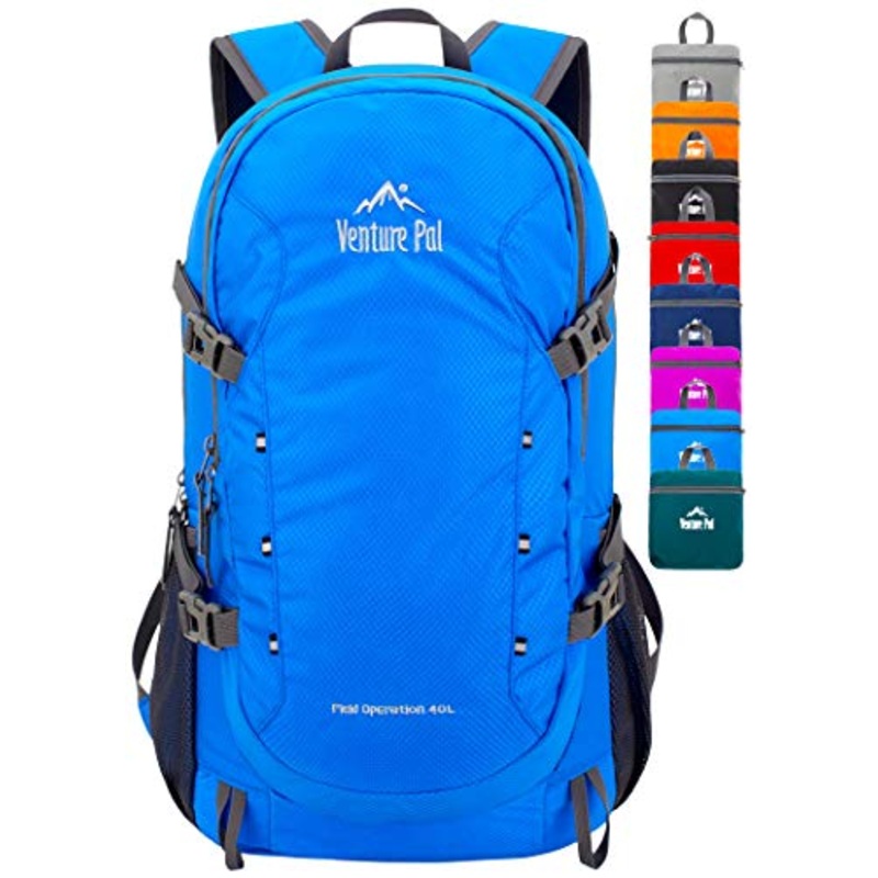 Venture Pal 40L Lightweight Packable Travel Hiking Backpack Daypack, B2, Blue, One Size