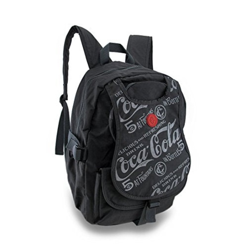 Coca-Cola Nylon Basic Multipurpose Backpacks Nylon Coca-Cola Backpack 12 X 15 X 5.25 Inches Gray