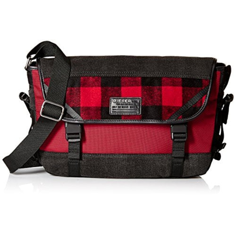 Diesel Men'S Check Running Messenger Bag