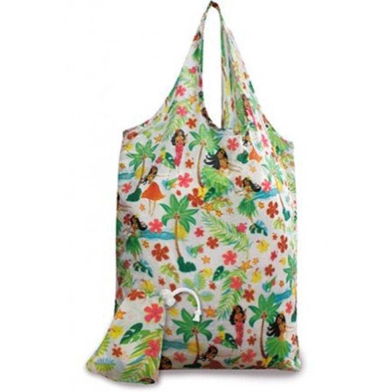 Hawaiian Island Hula Honeys Eco-Foldable Reusable Tote Bag
