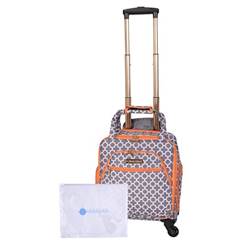 Jenni Chan Medley 2-Piece Set 15" Spinner Tote + 311 Bag Travel, Grey, One Size